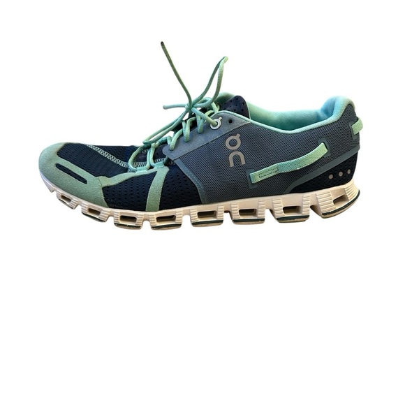 On Running Women’s Mint Teal and Navy Running Shoes - Picture 1 of 16